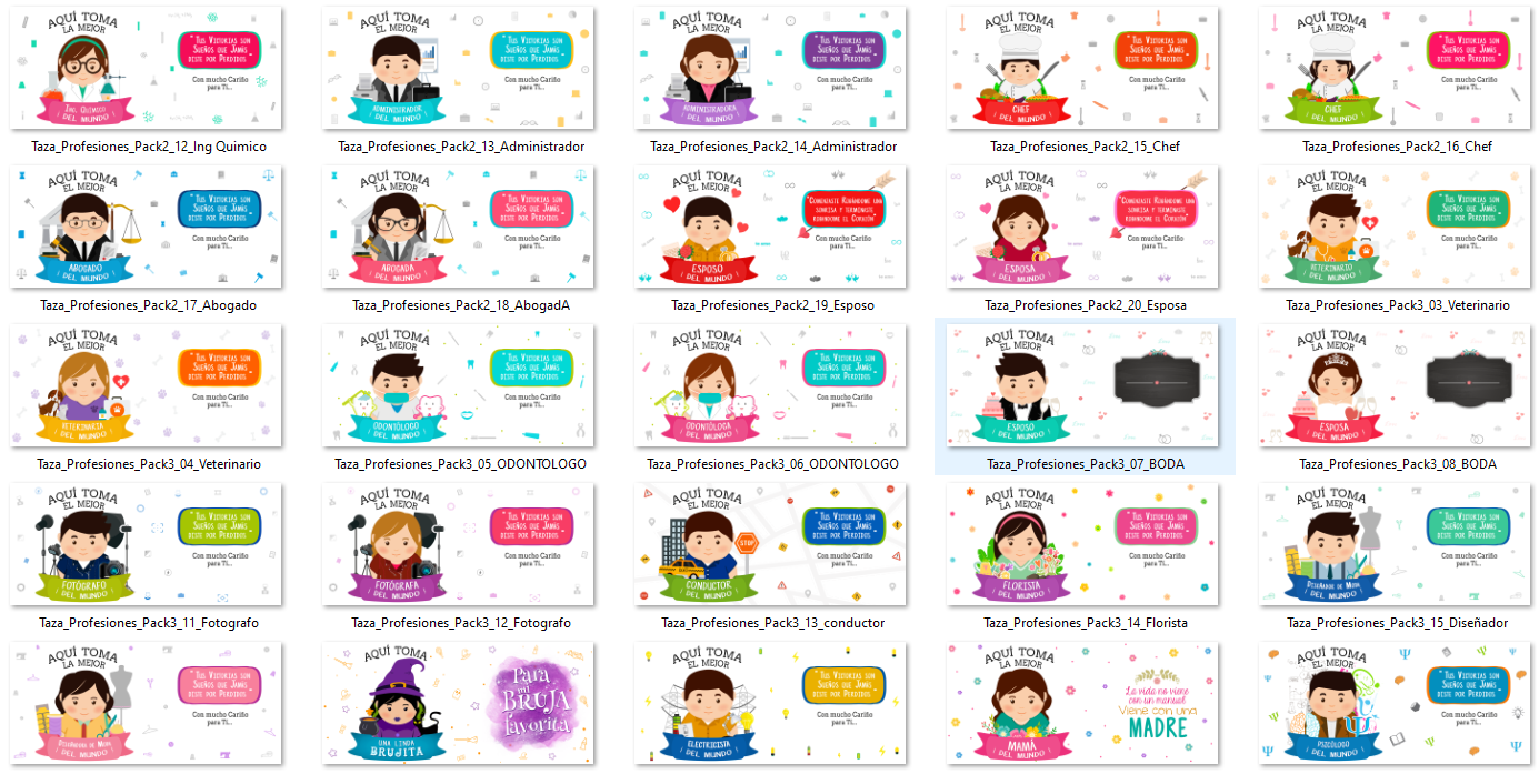 Plantillas para sublimar tazas 2