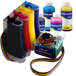 604XL CISS lleno de tintas Pigmentadas para Epson XP-2200, XP-3200, XP-4200, WF-2910, WF-2920, XP-2250, XP-3250