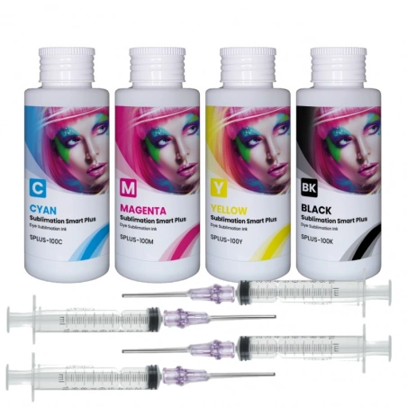 Tinta de sublimación para cartuchos recargables, Smart Plus de GlopInk, botellas de 100 ml