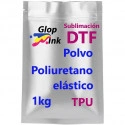 Polvo DTF termoadhesivo para DTF y sublimación. Poliuretano elástico en 1Kg