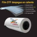 Film DTF pelado o despegue en caliente GlopInk, rollos de 30 cm.