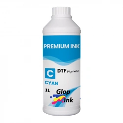 Tinta DTF GlopInk, botella de 1 Kg. Tinta DTF cian