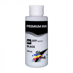 Tinta negra DTF GlopInk, botella de 100 ml