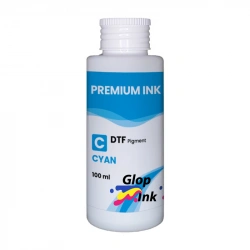 Tinta cian DTF GlopInk, botella de 100 ml