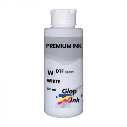 Tinta blanca DTF GlopInk, botella de 100 ml