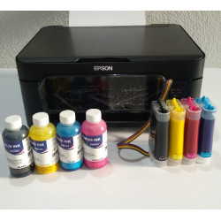 Epson, WF-2810, impresora, A4, con CISS instalado y lleno de tinta pigmentada, para oficina y transfer