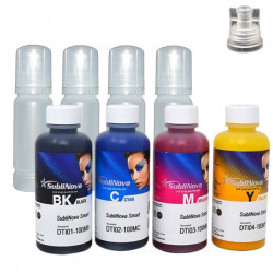 Tinta de sublimación, 4 botellas SubliNova, con 4 botellas de recarga para SureColor y EcoTank