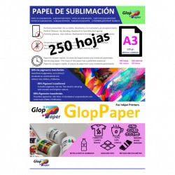 Papel de sublimación de secado rápido GlopPaper 250 hojas A3