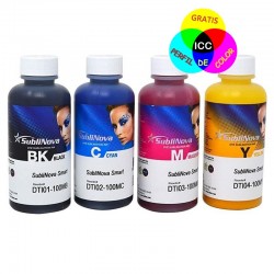 InkTec, SubliNova Smart, tinta de sublimación, 4 botellas de 100 ml