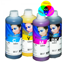 Tinta de sublimación, SubliNova Smart de InkTec, 4 botellas de 1 Litro