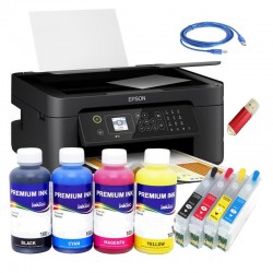 Epson, WF-2810, impresora, A4, con cartuchos recargables y tinta pigmentada, para oficina y transfer