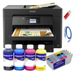Epson, WF-7830, impresora, A3, con cartuchos recargables y tinta pigmentada, para oficina y transfer