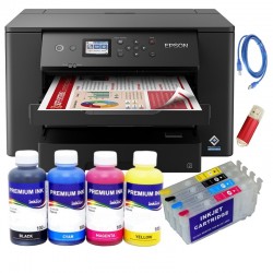 Epson, WF-7310, impresora, A3, con cartuchos recargables y tinta pigmentada, para oficina y transfer