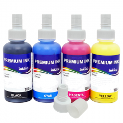 104 botellas de tinta para EcoTank, 4 botellas Dye colorante con 4 tapones ET