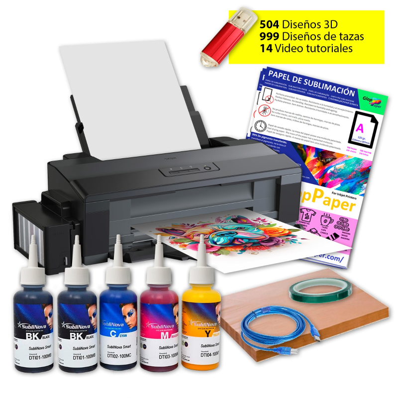 Impresora DTF4P A4 XP-2200 de cartucho recargable y kit DTF
